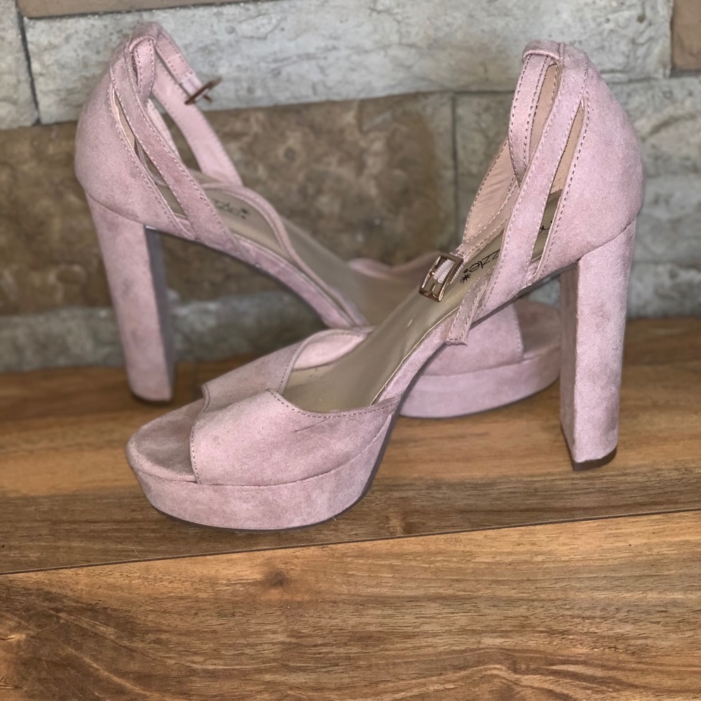 Suede Pink Heels